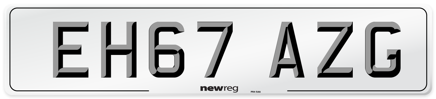 EH67 AZG Number Plate from New Reg